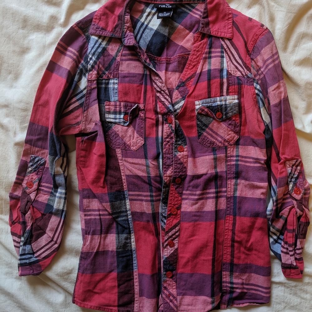 3/4 Sleeve Flannel